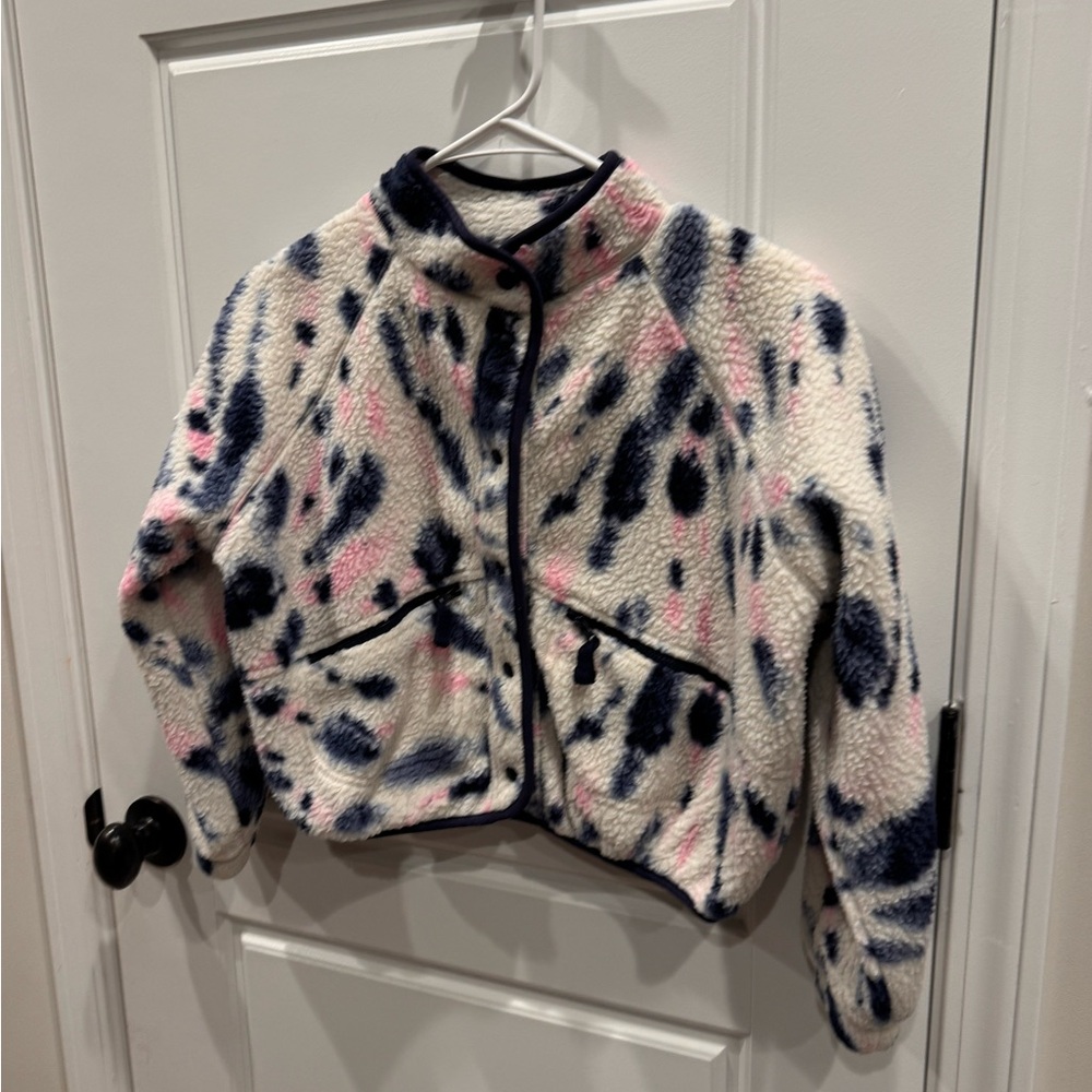GAP button up tie dye jacket girl's size medium (8)